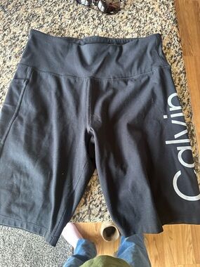 2 pairs of Calvin Klein Performance Black Active Leggings with Logo Waistband